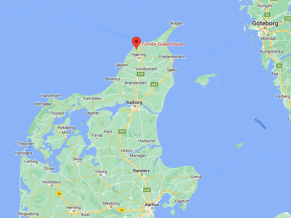 Tornbyguesthouse. B&B, 8 cozy and modern rooms. North Jutland, Denmark. Google map, get directions. tornbyguesthouse.dk