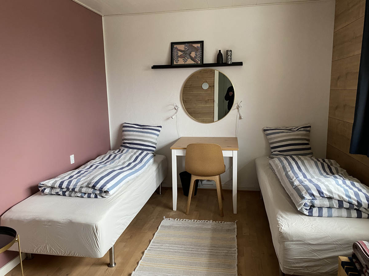 Room 8. Double room with 2 separate beds. Tornbyguesthouse.dk